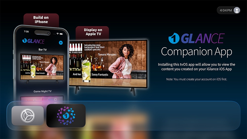 Download 1Glance on Apple TV